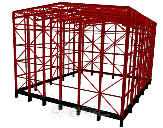 AI 자동화 설계 프로그램으로 생성된 3D 모델링.   현대엔지니어링 제공